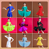 洛利塔春夏女童拉丁舞蹈服长袖儿童专业比赛服，规定服少儿拉丁舞裙