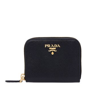 prada普拉达女士，牛皮女黑色卡，包零钱包1mm268-qwa-f0002