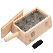 实木艾灸盒木制随身灸家用x全身艾条盒子宫寒熏蒸仪器艾灸工具