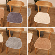 毛绒餐椅垫家用冬季防滑坐垫保暖法兰绒椅子垫凳子垫办公室可机洗