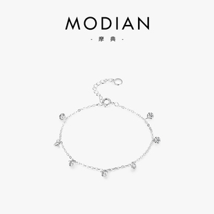 modian设计师满钻925纯银轻奢手链，女ins小众设计手饰品送闺蜜礼物