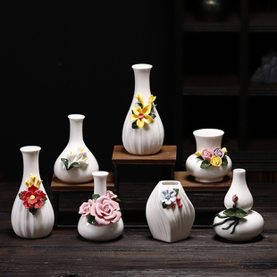 创意陶瓷小花瓶设计感小众茶几桌面插花干花水，养花器家居装饰摆件