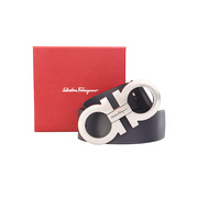 FERRAGAMO菲拉格慕新款男士高端品牌牛皮皮带商务休闲平滑扣腰带
