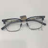 v牌超轻眼镜框男半框商务时尚配散光，板材加金属近视眼镜钛架9701