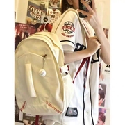 女大学生@初高中轻便情美式书包ins复古双肩包系列棒球2022