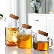 2023年销售冷水壶玻璃大容量果汁壶泡茶壶凉水壶煮茶壶创意软木塞