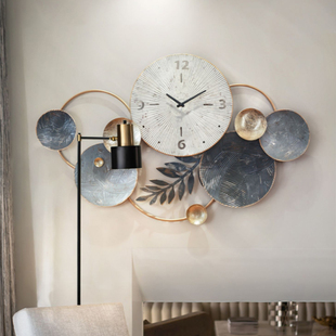 北欧创意客厅沙发，背景墙装饰品挂钟餐厅墙面卧室，壁饰时钟钟表