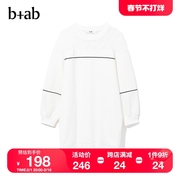 b+ab女装连衣裙秋季时尚气质雕花蕾丝拼接设计P0559I