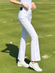 高尔夫女装长裤2024春夏golf球裤，高腰显瘦微喇叭女裤直筒裤子