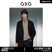 GXG男装 商场同款黑色简约时尚长款大衣 23年冬季GEX12628524