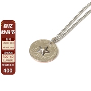 日本AMP JAPAN 美金25分钱币大星星立体打凸嘻哈街头不锈钢项链