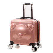 极速儿童行李箱女孩11岁小熊登机箱万向轮拉杆箱儿童行李箱卡通旅