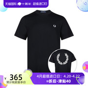 fredperry麦穗刺绣logo男士，全棉短袖t恤男2023年春夏