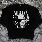 Nirvana涅槃乐队高街摇滚外套街头复古vintage圆领无帽长袖卫衣男