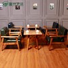 西餐厅沙发卡座桌椅组合 定制咖啡馆奶茶甜品店休闲实木餐饮