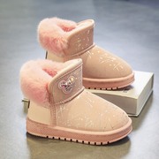 女童鞋冬季加绒加厚大棉鞋，防水防滑女孩宝宝，儿童雪地棉靴子