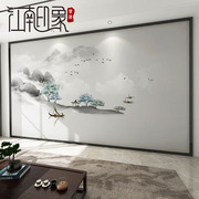 新中式抽象山水背景墙纸卧室床头背景墙布客厅电视背景墙壁纸壁画