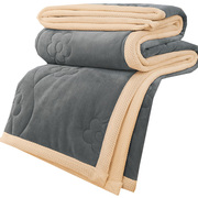 三层夹棉珊瑚绒毛毯双层加厚冬季法兰绒垫被子双面绒毯子保暖