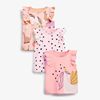 女童纯棉短袖t恤夏季薄儿童装，宝宝波点粉色可爱背心圆领上衣8