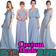 bridesmaiddress晚装女傧相姊妹，裙姐妹团伴娘礼服，裙订造定制简单