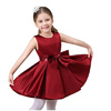 儿童礼服女童公主裙花童礼服，婚纱裙短款生日红色蓬蓬裙连衣裙