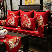 红木沙发垫坐垫中国风，古典刺绣防滑座垫，中式红木家具坐垫四季通用