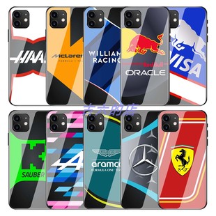 2024一级方程式F1大奖赛车对赛车涂装手机壳适用iPhone15苹果14华为nova7小米13玻璃壳红牛奔驰法拉利包