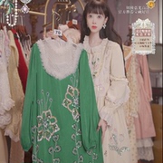 0317直播70高端《洛可可油画·唐顿郁金香》连衣裙吊带腰带80-120