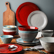 舍里创意西餐盘碗碟套装家用碗盘餐具碗筷组合盘子个性饭碗陶瓷碗