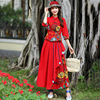 唐装女装中国风复古中式盘扣改良旗袍，式上衣民族风棉麻套装两件套