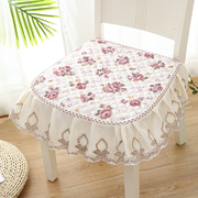 坐垫餐椅垫欧式家用餐桌，防滑椅子凳子垫套罩四季通用棉麻现代简约