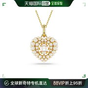 韩国直邮swarovski 女士 项链施华洛世奇珍珠水晶心形金色