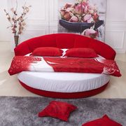 新小户型可拆洗布艺床 现代简约布床软床布艺双人床圆形床 圆床