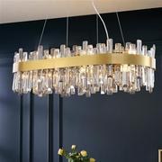 后现代水晶吊灯LED简约样板间客厅灯创意个性设计房间餐厅吊