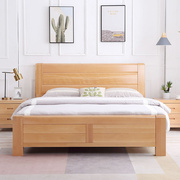 新中式实木床1.8米大床1.5M双人床经济型简约现代家具主卧室储物