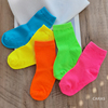 caras荧光色袜，子儿童女宝宝网红糖果，色童袜防滑长袜中筒潮款