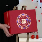 结婚庆礼伴手回包装盒空盒中国风定订制做手提式喜糖彩盒