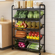 厨房菜篮子置物架落地家用水果，蔬菜储物放菜架子，多功能多层收纳筐