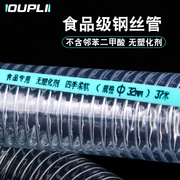 食品级钢丝管PVC软管食品专用塑料水管软管透明不含塑化剂