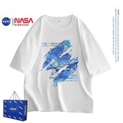 NASA纯棉短袖t恤男士夏季薄款潮牌宽松半袖衫男生冰丝体恤上衣服