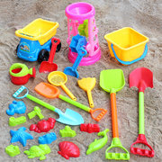 儿童沙滩玩具车套装挖沙铲子和桶宝宝玩沙工具大号小孩男女孩套-