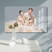 婚纱照放大挂墙韩式水晶洗照片，做成相框定制影楼结婚照大尺寸卧室