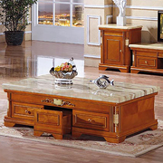 茶几大理石台面客厅1.5米桌实木储物简约欧式组合电视柜大小户型