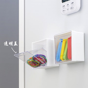 inomata日本进口带磁铁冰箱收纳盒免打孔橱柜小物方形整理盒