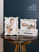创意珍珠相框摆台6寸7寸8寸10寸写真婚纱儿童结婚照相册摆件框架