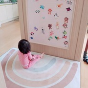 ins北欧儿童房彩虹地毯爬行毯可爱宝宝游戏爬行滑梯地垫儿童摄影