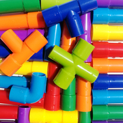 儿童水管道积木塑料玩具3-6周岁益智男孩1-2岁女孩，7宝宝9拼装拼插