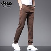 jeep吉普休闲裤男士夏季薄款直筒莱赛尔运动裤宽松弹力，长裤子男裤