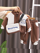 男宝宝春季套装2024男童洋气春装两件套婴幼儿童衣服运动童装