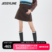 jessyline2023冬季杰茜莱百搭a字半身，短裙子344112354